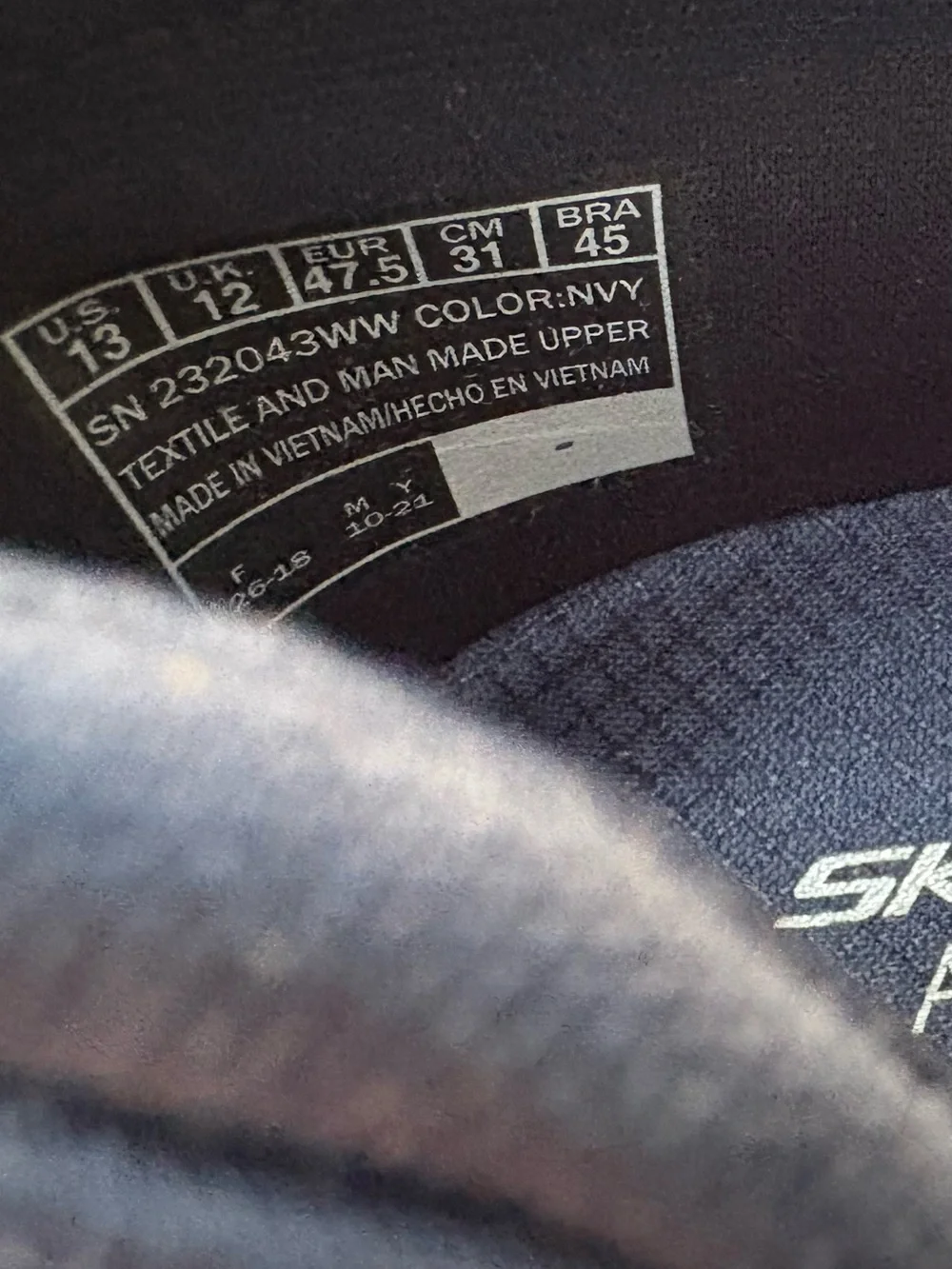 Skechers Arch Fit Banlin Men's 13 Extra Wide Navy Slip On Shoes 232043WW